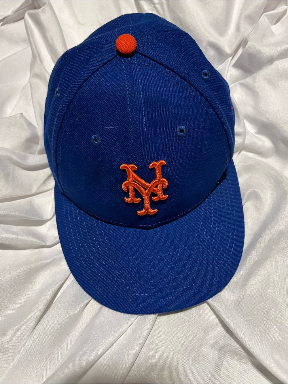 New Era 59Fifty  Authentic Fitted Hat MLB Blue & Orange Baseball Cap Size 7 1/2